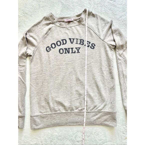 Grayson threads ‘good vibes only’ gray crewneck sweatshirt size extra small - Picture 6 of 7